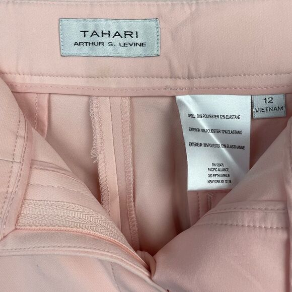 NWT Tahari by Arthur Levine Rose Pink Dress Pants Size 12 - Picture 5 of 6